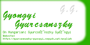 gyongyi gyurcsanszky business card